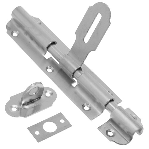 Silver Slide Lock Barrel Bolt Gevalide 1 Set