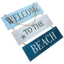 Welkomstbord Strand Thema Kleurige Wanddecoratie