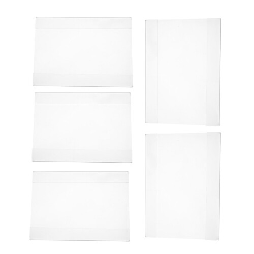 5St Heldere Plastic Prijsdisplayhouders Voor Retail En Marktgebruik