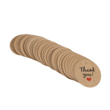 200St Rond Kraft Gift Tag Paper Lichtbruine Voor Feest