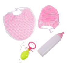 1Set Roze Jumbo Baby Met Plastic Slabbetje En Speen Voor Feest