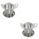2Ensembles Passoires Infuseurs Acier Inoxydable Résistant Argent 6