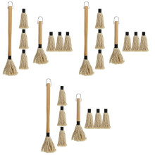 3Sets Grill Mop Bbq Kwasten Hout Katoen Duurzaam Multi Kleur