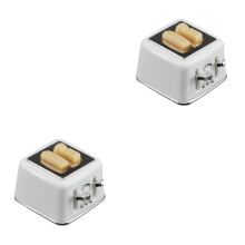 2St Miniatuur Huis Broodbakmachine Wit Mini Meubel Voor Ornament