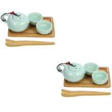 2St Groen Porselein Theeset Kung Fu Theewaar Voor Thuis En Reis
