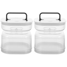 2St Doorzichtige Pickle Potten Plastic Voor Dagelijks Gebruik