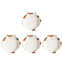 4St Witte Keramische Bordjes Geschikt Voor Snack Salade Dessert