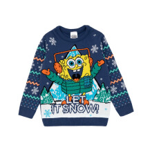 (5-6 Years, Multicoloured) SpongeBob SquarePants Childrens/Kids Let It Snow Knitted Jumper
