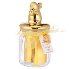 1St Glazen Gouden Geschenkfles Met Afgedekte Sloffen Voor Snoep