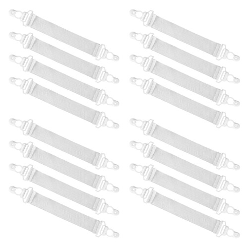 48St Verstelbare Witte Bedlaken Clips Elastisch Houder Strap