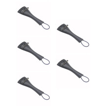 5St Zwarte Aluminium Viool Tailpiece Met Tailgut En Fijne Afstelling