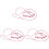 3Pièces Colliers Rose Avec Cloche Laisse 2