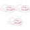3Pièces Colliers Rose Avec Cloche Laisse 3
