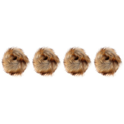 2Paires Manchettes Chauffe-Poignets Fourrure Synthétique 1