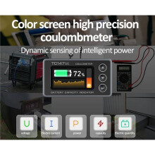 High-Precision Color Screen Coulomb Meter TC147-SE Battery Voltage and Current Meter Lithium Battery Capacity Tester