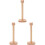 3Pièces Présentoir Papier Vertical En Bois Beige Style Chat Élégant 3