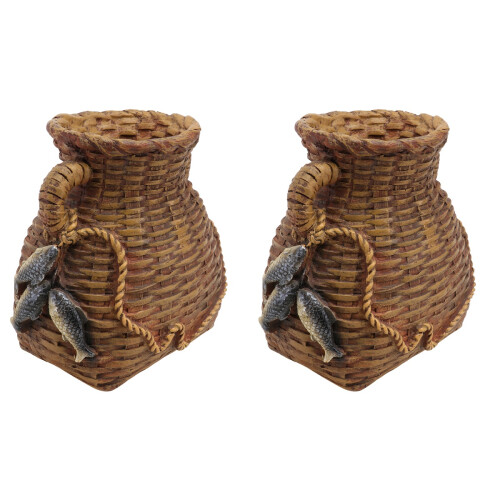 2Pièces Cache-Pot Artistique En Résine Pour Décoration Interne 2