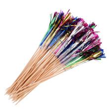200St Tinsel Drinkprikkers Hout Multi Kleuren Voor Verjaardag En Party