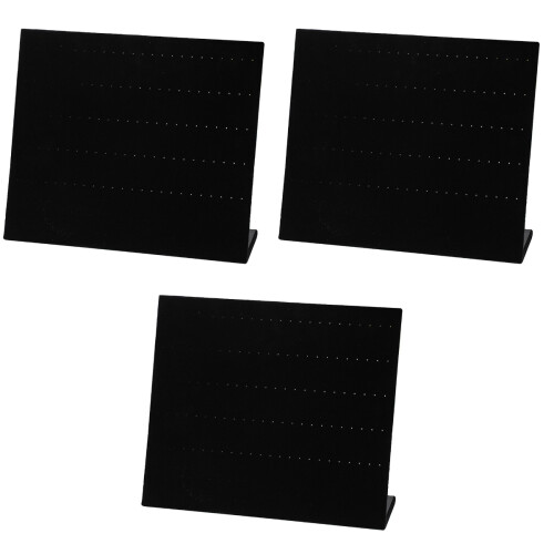 3Pièces Support Boucles D'oreilles Noir Facile À Utiliser 2