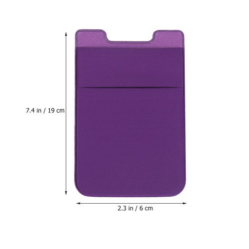 2St Paarse Telefoonhouder Elastische Plakzak Kaarten En Pasjes 1