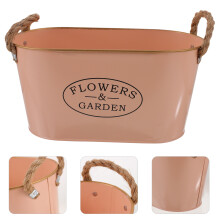 2Pièces Seaux À Fleurs Métalliques Roses Décoratifs Pour Intérieur