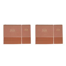 4Pièces Calendrier De 2026 Khaki Metal