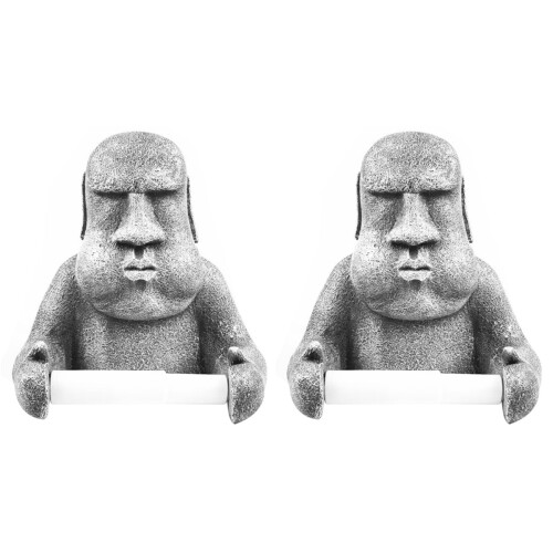 2Pièces Rangement Papier Murale Gris Résine Pour Maison 2