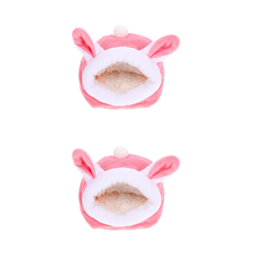 2Pièces Chaude Rose En Peluche Pour Hamster Petits Animaux