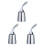 3Pièces Bouchons Bouteille De Vin Lever Vertical Silicone Argent 2