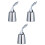 3Pièces Bouchons Bouteille De Vin Lever Vertical Silicone Argent 3