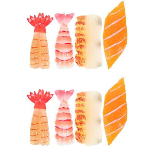 8Pièces Décorations Sushi Imitées Variés