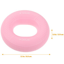 4Pièces Anneaux Entraînement Silicone Résistants Roses