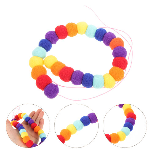 2Pièces Collier Mode Pour Pom Pom Ajustable 2