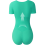 Damen-Body Formend Kurzarm Basic Training Mintgrün S — formende body damen, grüne trainingsbody, basic body damen 3