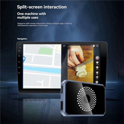 Carplay Adapter Wireless Carplay to Android AI Box Carplay/Android Auto/to Android13 with HD Port Support Split-Screen B 2
