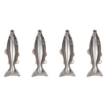 4 Set Fisch Form Hüft Flasche 5Oz Flasche Taschen Flasche Edelstahl Party Trink Geschirr für Den Außen Bereich