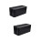 2Pièces Boîte Rangement Noir Plastique Rigide Pour Câbles Et 6