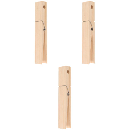 3Pièces Support Mural En Bois Khaki Pour Serviettes Style Campagne 2