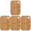 4Pièces À Découper Bambou Beige Résistante Maison 2