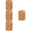 4Pièces À Découper Bambou Beige Résistante Maison 6