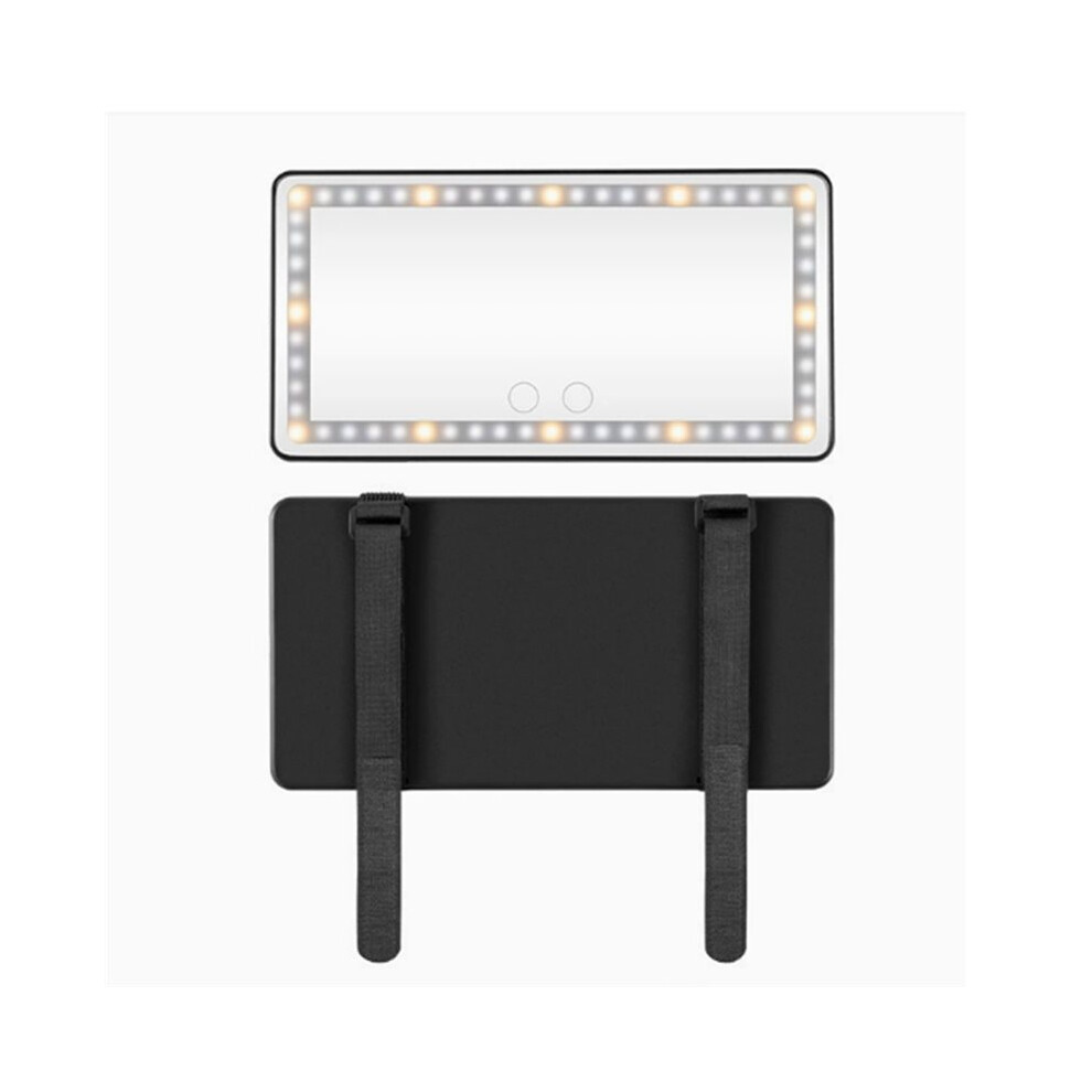 Car Sun Visor Vanity Mirror With Lights, Rechargeable Led Car Visor Makeup Mirror With 3 Color Dimmable Lights 4711367658532