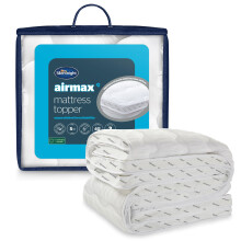 Silentnight Airmax 5cm Mattress Topper Double Bed - Extra Thick Deep Comfortable Soft Breathable Bed Topper Quilted Box Stitched Edge, Elasticated Str