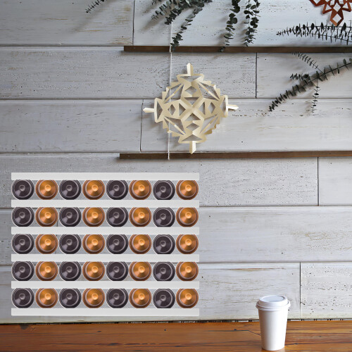 6St Plastic Koffiepod Organizer Wit Met Opbergruimte 2