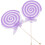 6Pièces Props Créatifs Sucettes Violet Pour Enfants Décor De 9