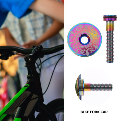 1Set Bike Headset Cap Van Titaniumlegering Voor Fietsen Multi