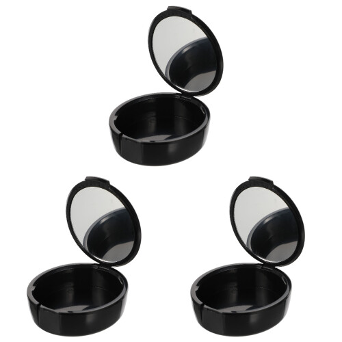 3Pièces Étui Noir Pour Dentier Support Protection Longue 2