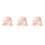 3Pièces Chapeau Été Rose Fin Pliable Respirant 4