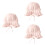 3Pièces Chapeau Été Rose Fin Pliable Respirant 6