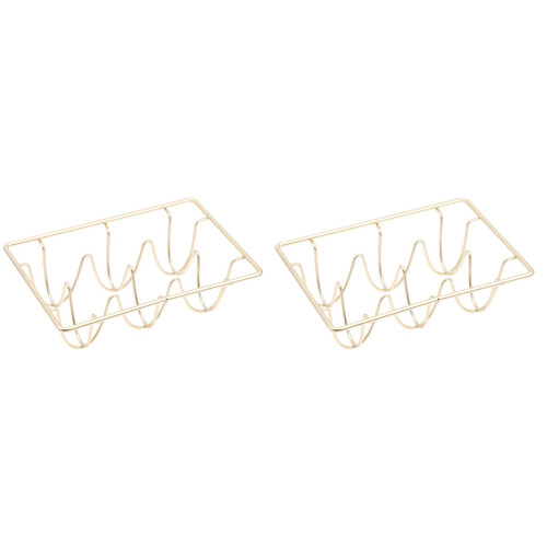 2Pièces Présentoir Œufs Métal Rangement Et Protection 1