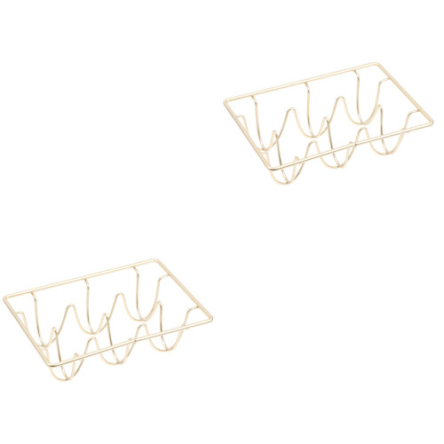 2Pièces Présentoir Œufs Métal Rangement Et Protection 2